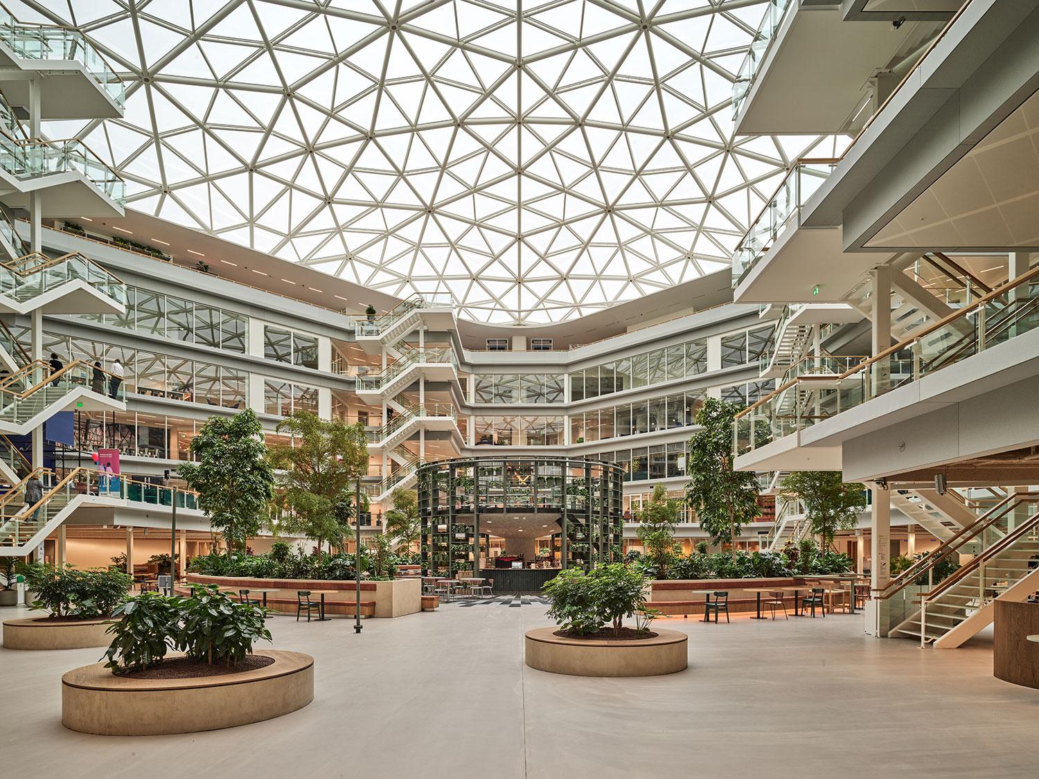 Inside a shopping mall finished with acoustic solutions